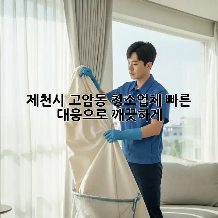 💨 제천시 고암동 청소업체, 빠른 대응으로 깨끗하게!