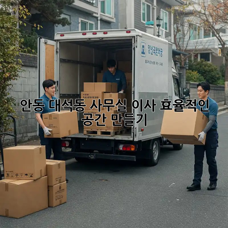 안동 대석동 사무실 이사, 효율적인 공간 만들기