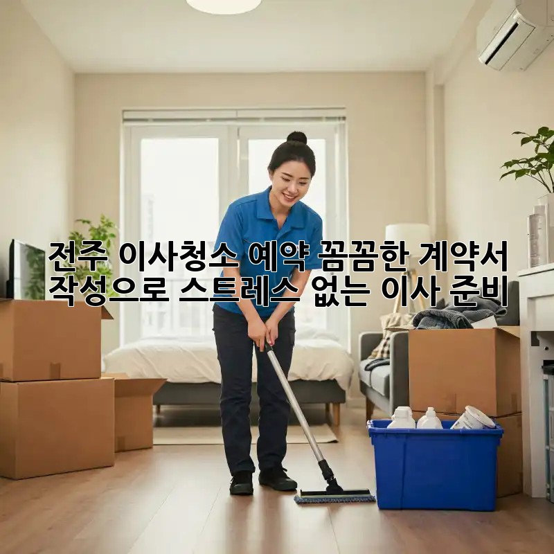 전주 이사청소 예약: 꼼꼼한 계약서 작성으로 스트레스 없는 이사 준비!