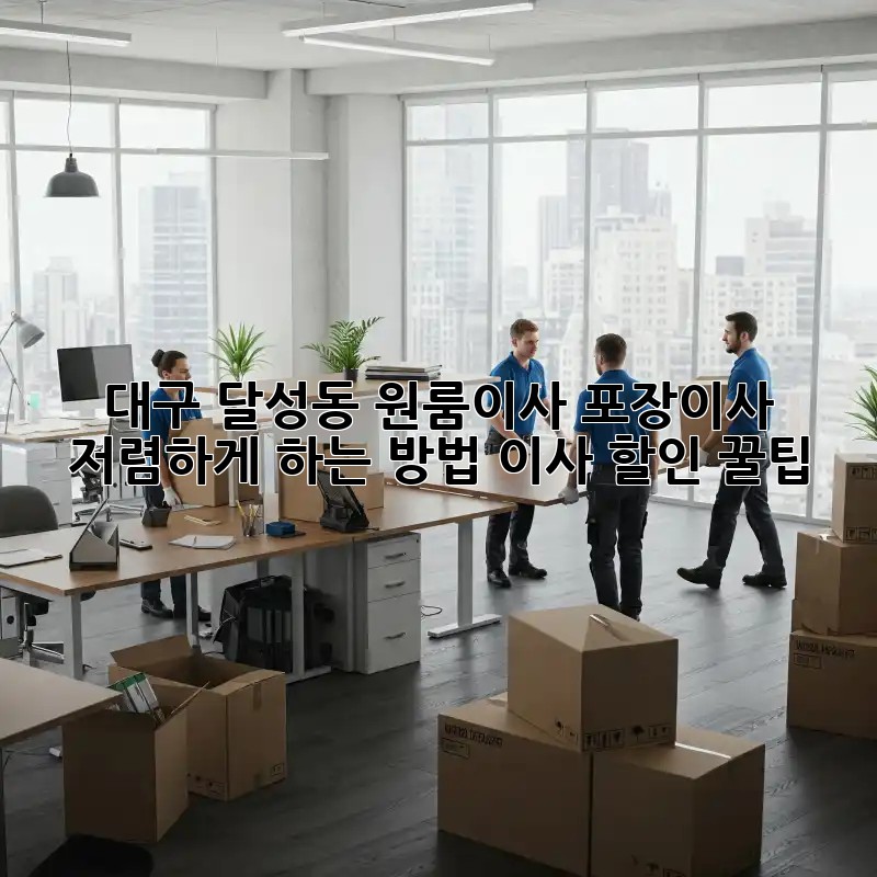 대구 달성동 원룸이사? 포장이사 저렴하게 하는 방법! 이사 할인 꿀팁!