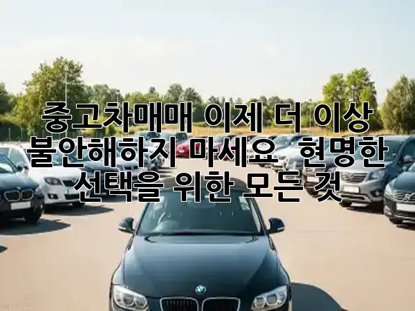 중고차매매, 이제 더 이상 불안해하지 마세요! 🚗✨ 현명한 선택을 위한 모든 것