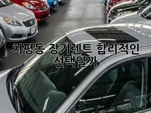 치평동 장기렌트, 합리적인 선택일까? 🤔🚗 치평동 장기렌트, 합리적인 선택일까? 🤔🚗