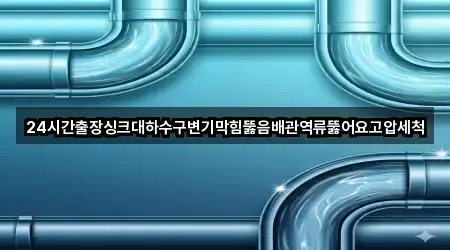 24시간출장싱크대하수구변기막힘뚫음배관역류뚫어요고압세척