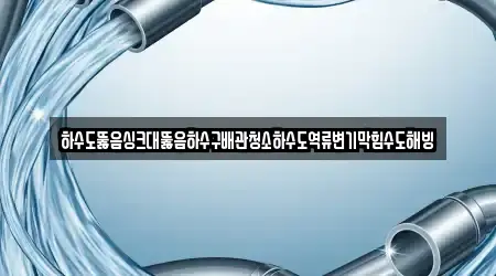 하수도뚫음싱크대뚫음하수구배관청소하수도역류변기막힘수도해빙