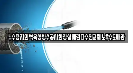 누수탐지외벽옥상방수공사화장실베란다수전교체노후수도배관