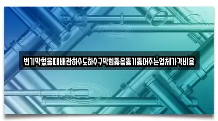 변기막혔을때배관하수도하수구막힘뚫음뚫기뚫어주는업체가격비용