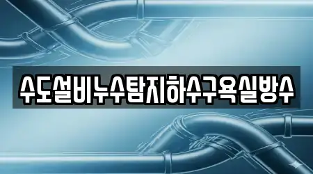 수도설비누수탐지하수구욕실방수