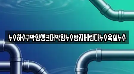 누수하수구막힘씽크대막힘누수탐지베란다누수욕실누수