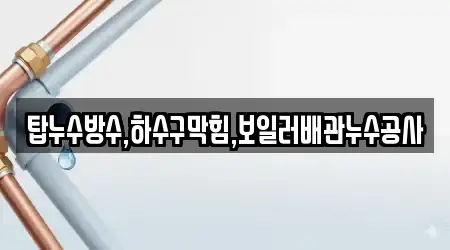 탑누수방수,하수구막힘,보일러배관누수공사
