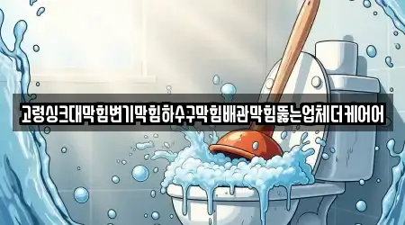 고령싱크대막힘변기막힘하수구막힘배관막힘뚫는업체더케어어