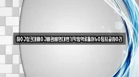 하수구싱크대배수구배관세면대변기막힘역류뚫어누수탐지공사수리