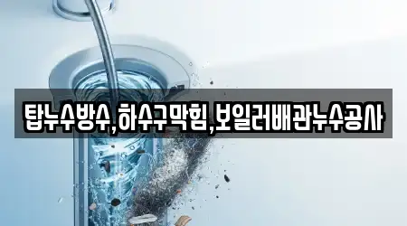 탑누수방수,하수구막힘,보일러배관누수공사