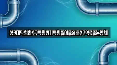 싱크대막힘하수구막힘변기막힘뚫어뚫음배수구역류뚫는업체