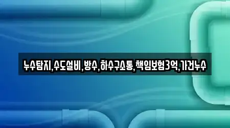 누수탐지,수도설비,방수,하수구소통,책임보험3억,가건누수