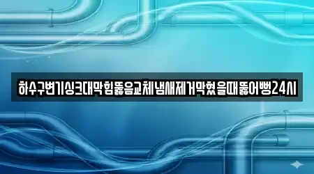 하수구변기싱크대막힘뚫음교체냄새제거막혔을때뚫어뻥24시