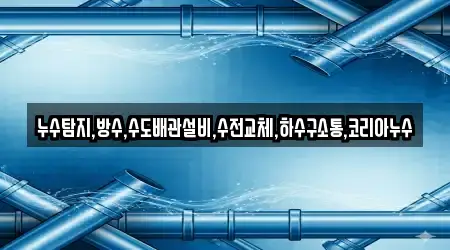 누수탐지,방수,수도배관설비,수전교체,하수구소통,코리아누수