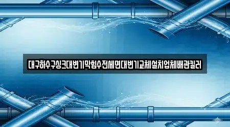 대구하수구싱크대변기막힘수전세면대변기교체설치업체배관킬러