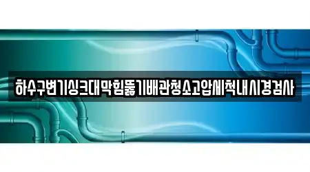 하수구변기싱크대막힘뚫기배관청소고압세척내시경검사