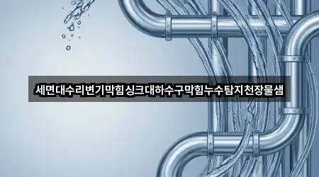 세면대수리변기막힘싱크대하수구막힘누수탐지천장물샘