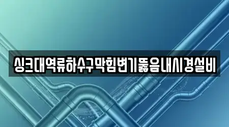 싱크대역류하수구막힘변기뚫음내시경설비