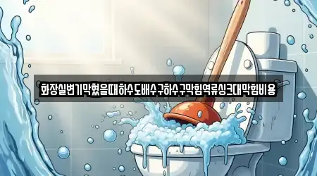 화장실변기막혔을때하수도배수구하수구막힘역류싱크대막힘비용