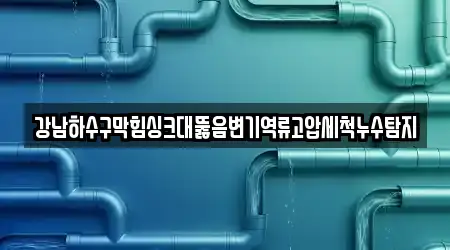 강남하수구막힘싱크대뚫음변기역류고압세척누수탐지