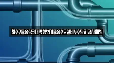 하수구뚫음싱크대막힘변기뚫음수도설비누수탐지공사해빙