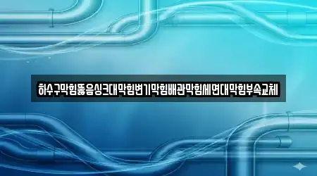 하수구막힘뚫음싱크대막힘변기막힘배관막힘세면대막힘부속교체