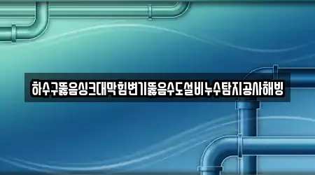 하수구뚫음싱크대막힘변기뚫음수도설비누수탐지공사해빙