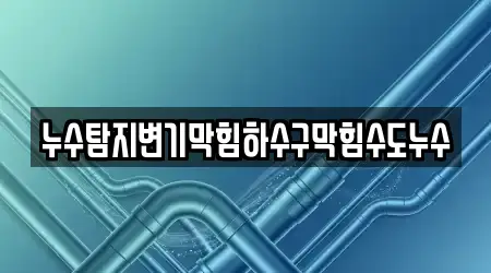 누수탐지변기막힘하수구막힘수도누수