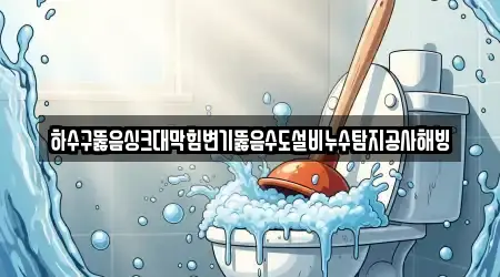 하수구뚫음싱크대막힘변기뚫음수도설비누수탐지공사해빙