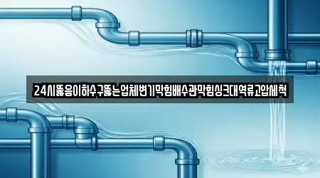 24시뚫음이하수구뚫는업체변기막힘배수관막힘싱크대역류고압세척