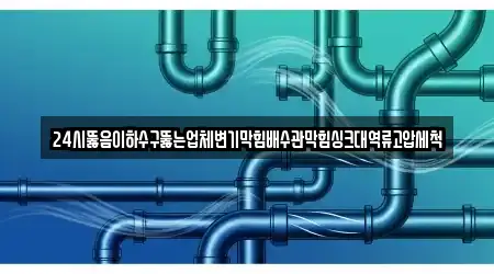 24시뚫음이하수구뚫는업체변기막힘배수관막힘싱크대역류고압세척
