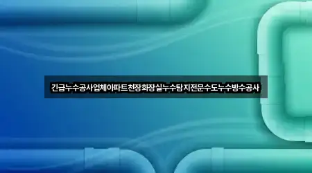긴급누수공사업체아파트천장화장실누수탐지전문수도누수방수공사