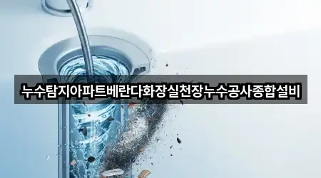 누수탐지아파트베란다화장실천장누수공사종합설비