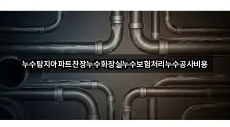 누수탐지아파트찬장누수화장실누수보험처리누수공사비용