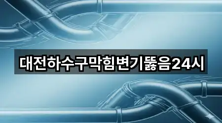 대전하수구막힘변기뚫음24시