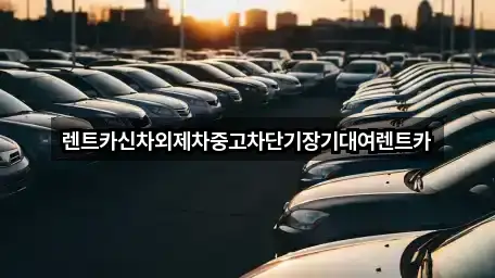 렌트카 빠른 비교 4곳