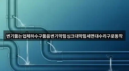 변기뚫는업체하수구뚫음변기막힘싱크대막힘세면대수리구로동작