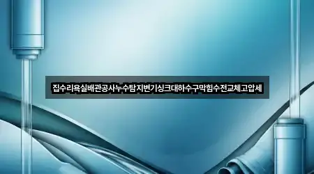 집수리욕실배관공사누수탐지변기싱크대하수구막힘수전교체고압세