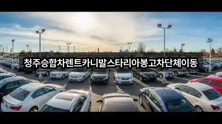 청주승합차렌트카니발스타리아봉고차단체이동