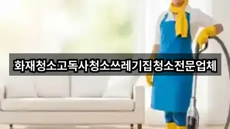 화재청소고독사청소쓰레기집청소전문업체