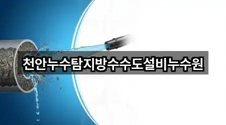 천안누수탐지방수수도설비누수원
