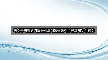 하수구막힘변기뚫음싱크대뚫음뚫어수전교체누수방수