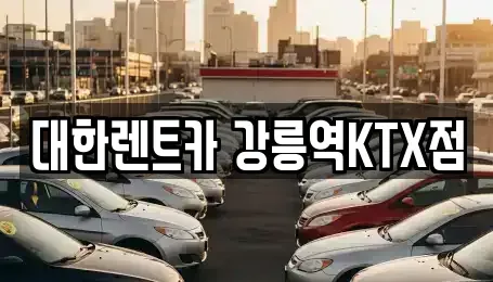 강원 강릉시 죽헌동 렌트카 전문 대한렌트카 강릉역KTX점