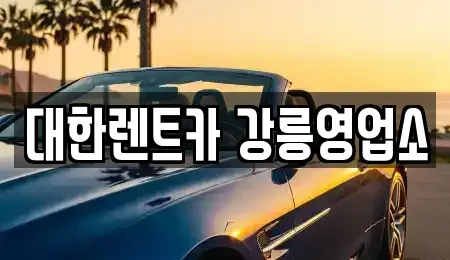 강원 강릉시 죽헌동 렌트카 전문 대한렌트카 강릉영업소