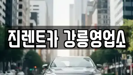 강원 강릉시 죽헌동 렌트카 전문 진렌트카 강릉영업소
