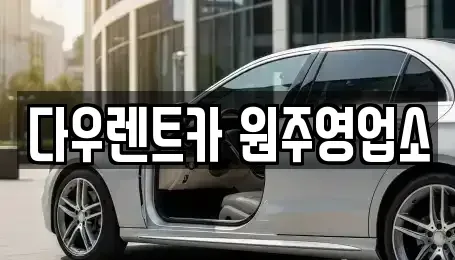 강원 원주시 렌트카 전문 다우렌트카 원주영업소