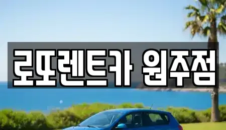 강원 원주시 렌트카 전문 로또렌트카 원주점