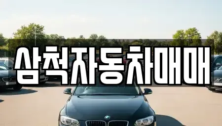 강원특별자치도 삼척시 평전동 중고차 전문 삼척자동차매매